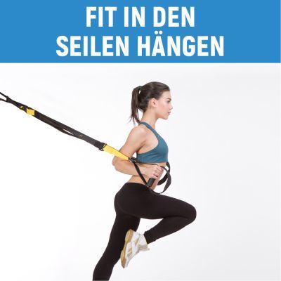 Fit in den Seilen hängen